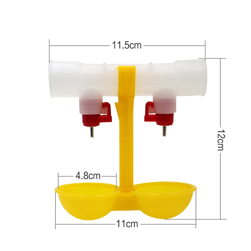 15 комплектов куриный поилка двойной шар для питья двойная висячая чашка голубь перепелиная поилка желтая миска для воды шар соска 25 мм трубы