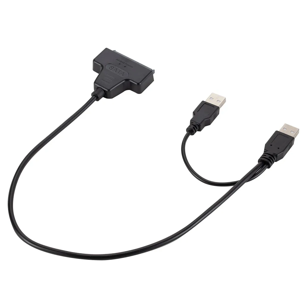 

USB 2.0 SATA 7+15Pin to USB 2.0 Adapter Cable For 2.5 HDD Laptop Hard Disk Driver9 F709