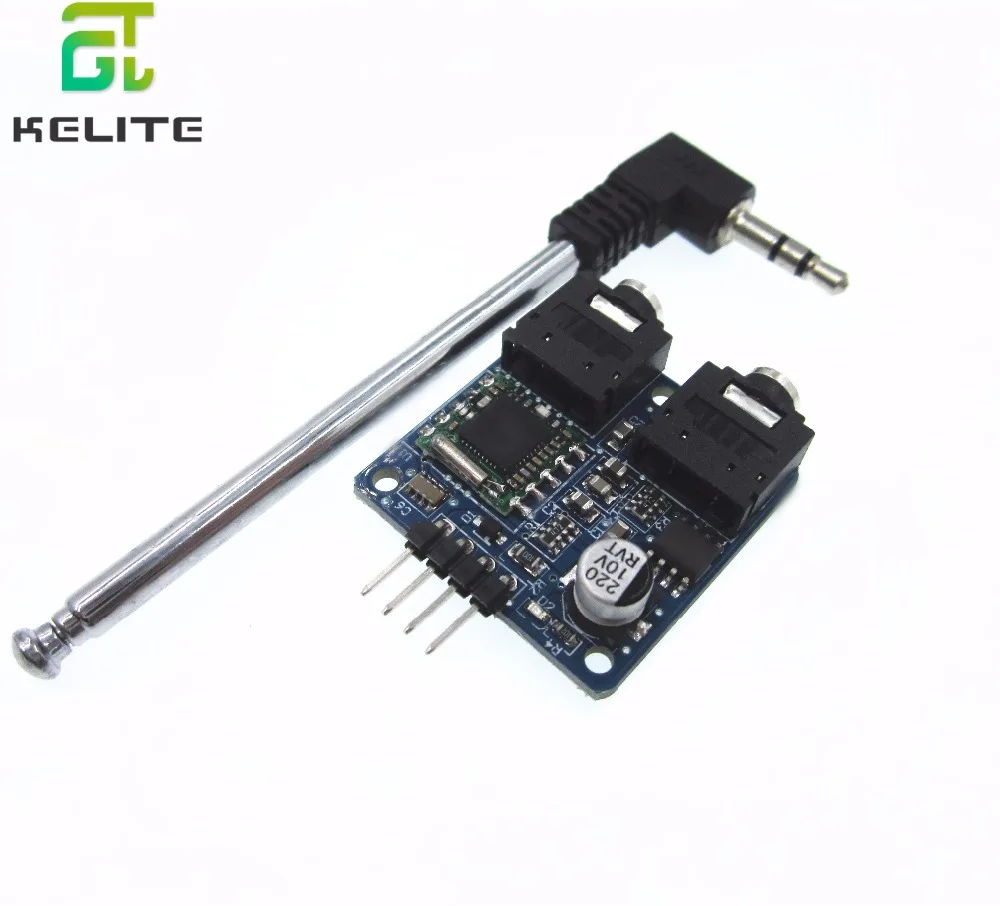 

10pcs/lot TEA5767 FM Stereo Radio Module 76-108MHZ With Free Cable Antenna
