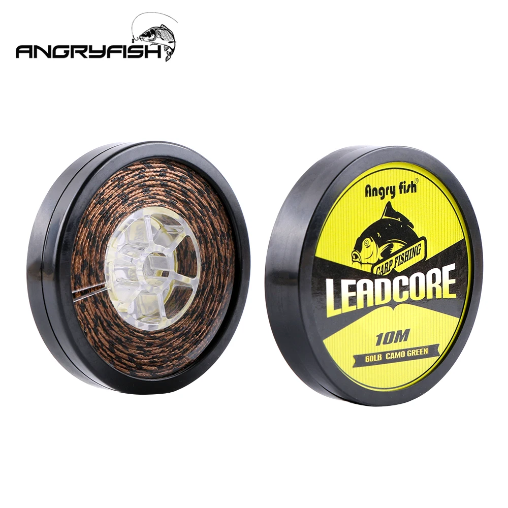 Metros para Carpa Núcleo de Chumbo Linha de Pesca da Carpa Linha de Pesca Angryfish 10 Rig Fazer Linha Trançada Naufrágio 25lb 35lb 45lb 60lb