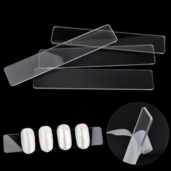 

10Pcs Nail Art Design Display Stand Training Tools Clear False Nail Tips Display Holder with Protective Film for Nail Decoration