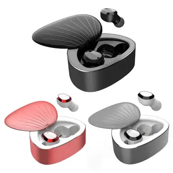 

H3 TWS Bluetooth Earphones Wireless In-Ear Earbuds w/Shell Charging Box with Microphone Built-in Intelligent Tuning Chip
