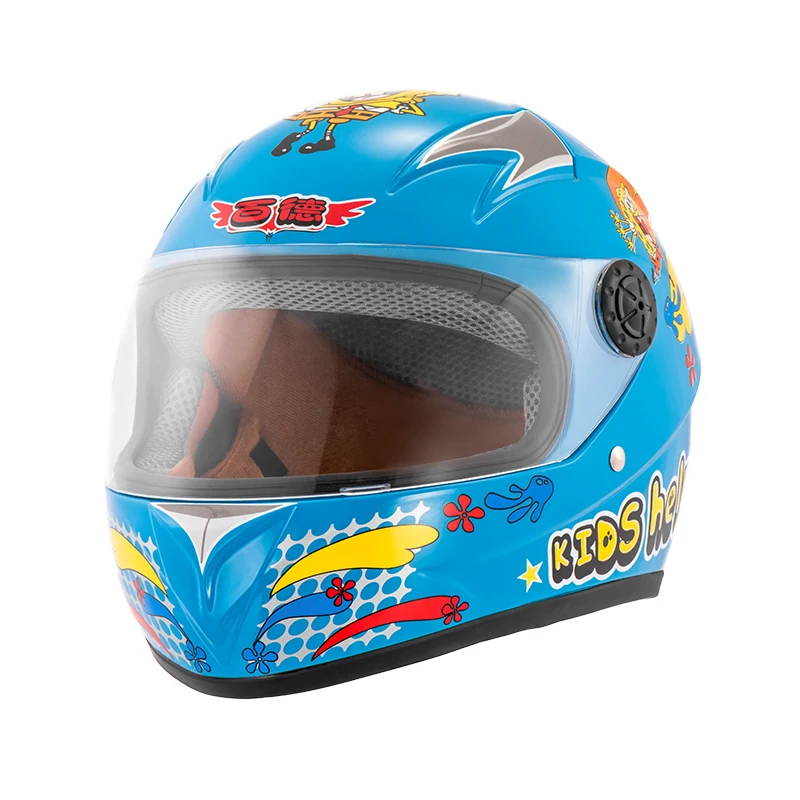 Cute Motorcycle Kids Helmet Safety Winter Pink Yellow Blue Red