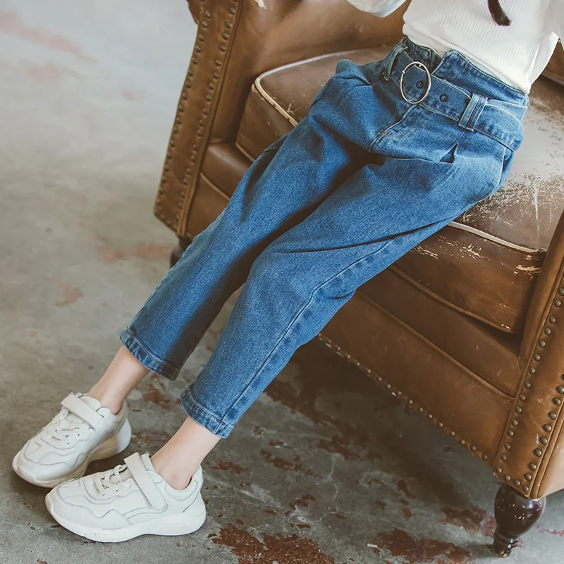  2018 New Fashion Girls Jeans Baby Girl Boutique Clothes Fall Denim Pant Teenagers Long Pants Trouse