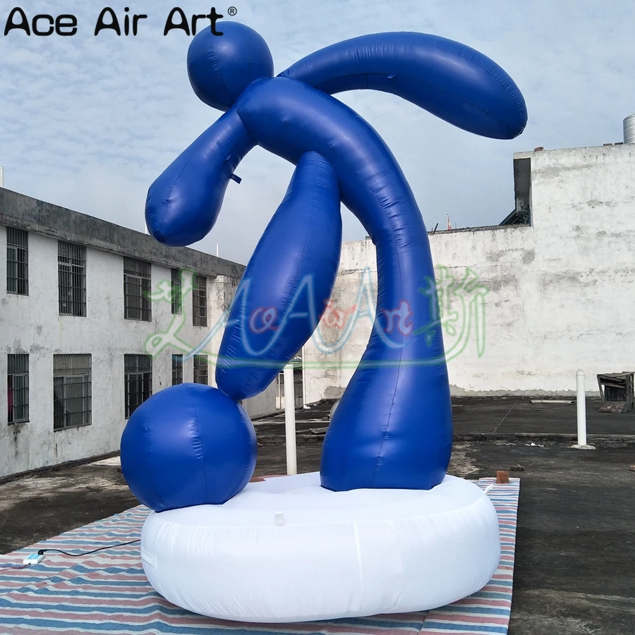 3.5 m H hot sale blue standing Advertising Inflatable replica,Cartoon model with base free standing Customized for Switzerland