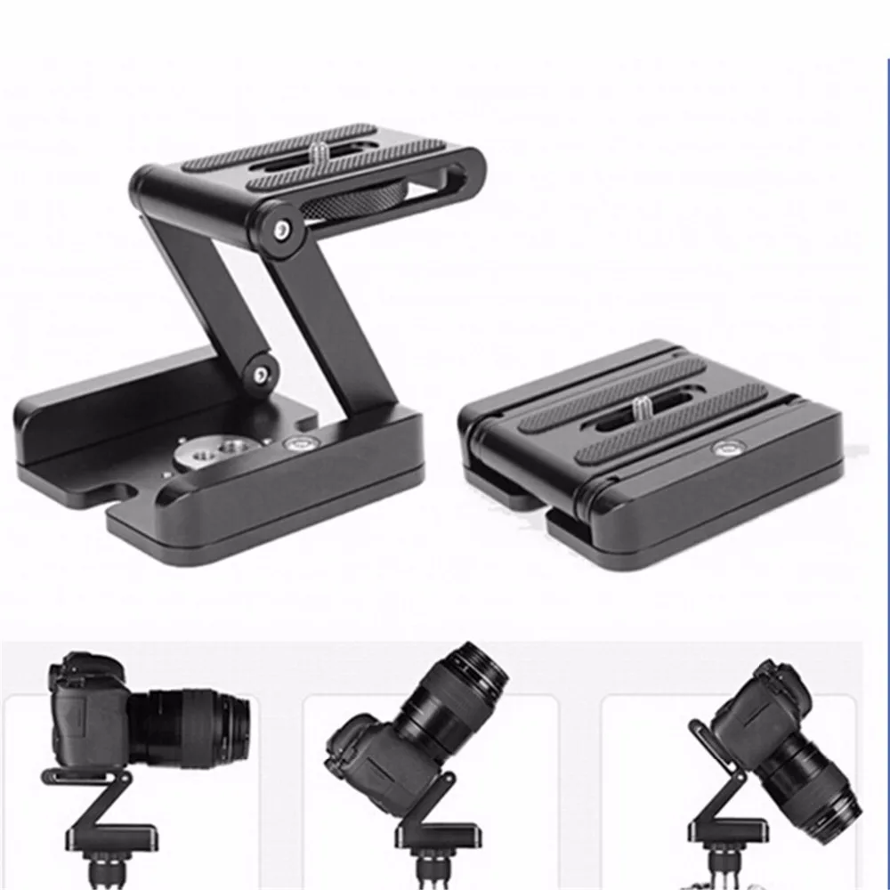 

Folding Z Type Stand Holder Professional Tripod Kit Flex Tilt Head Pan Ball Head Folding Desktop Compatible Camera Camcorder