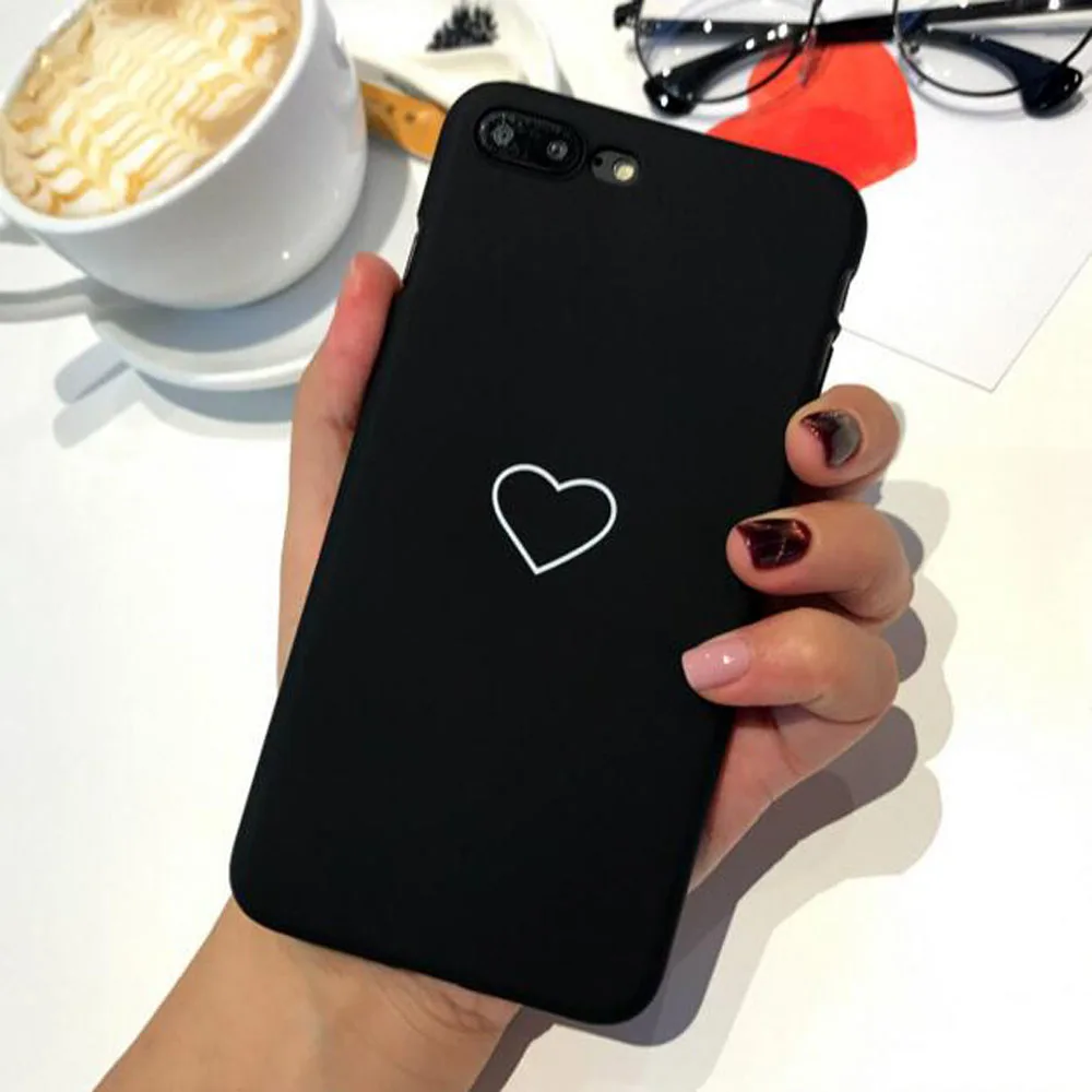 Lovers Heart Phone Case For iphone 7 Case For iphone 6 S 6S 8Plus 7Plus X XS Max Xr 5 5s Se Hard Cover Black Pink Couple Coque Lovers Heart Phone Case For iphone 7 Case For iphone 6 S 6S 8Plus 7Plus X XS Max Xr 5 5s Se Hard Cover Black Pink Couple Coque
