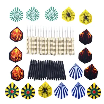 

18 pcs 6 sets Steel Tip Dart 14g Nice Metal Plastic Darts Flights Shaft