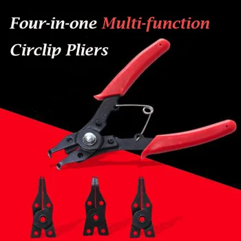 

Four-in-one multi-functional calipers Four-head retaining ring calipers Spring for axle disassembly for internal and external us
