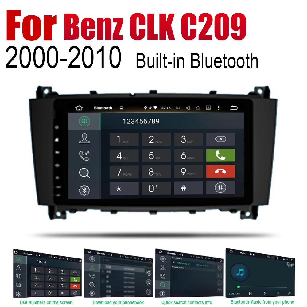 Top Auto Player GPS Navigation For Mercedes Benz CLK Class C209 A209 2000~2010 NTG Car Android Multimedia System Screen Radio Stereo 5