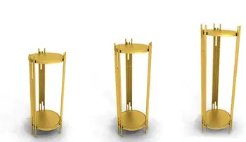 

Golden Flower Stand, Simple Iron Art Flower Pot Stand, Creative Flower Apparatus Decorated with Green Flower Stand