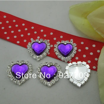 

(CM592 18mm) 50 Pcs Flatback Purple Acrylic Rhinestone Embellishments