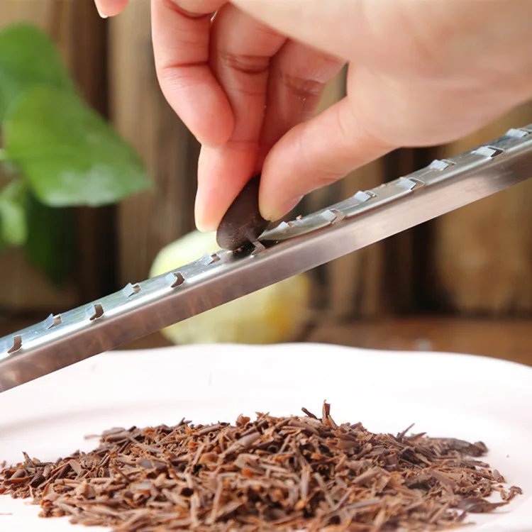 Stainless Steel Cheese Zester with Protect Cover Chocolate Grates with Comfortable Handle Useful Kitchen Gadgets Baking Tools (1)