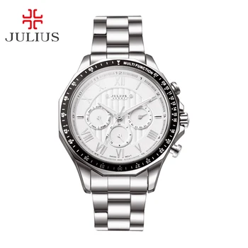 

Real Functions Men's Watch ISA Mov't Hours Clock Business Dress Bracelet Stainless Steel Boy Birthday Gift Julius 091
