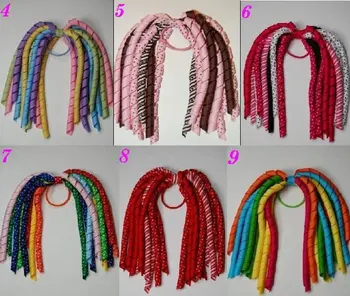 

free shipping 80pcs korker ponytail holders to mix hundreds of color korker ponys bows colorful