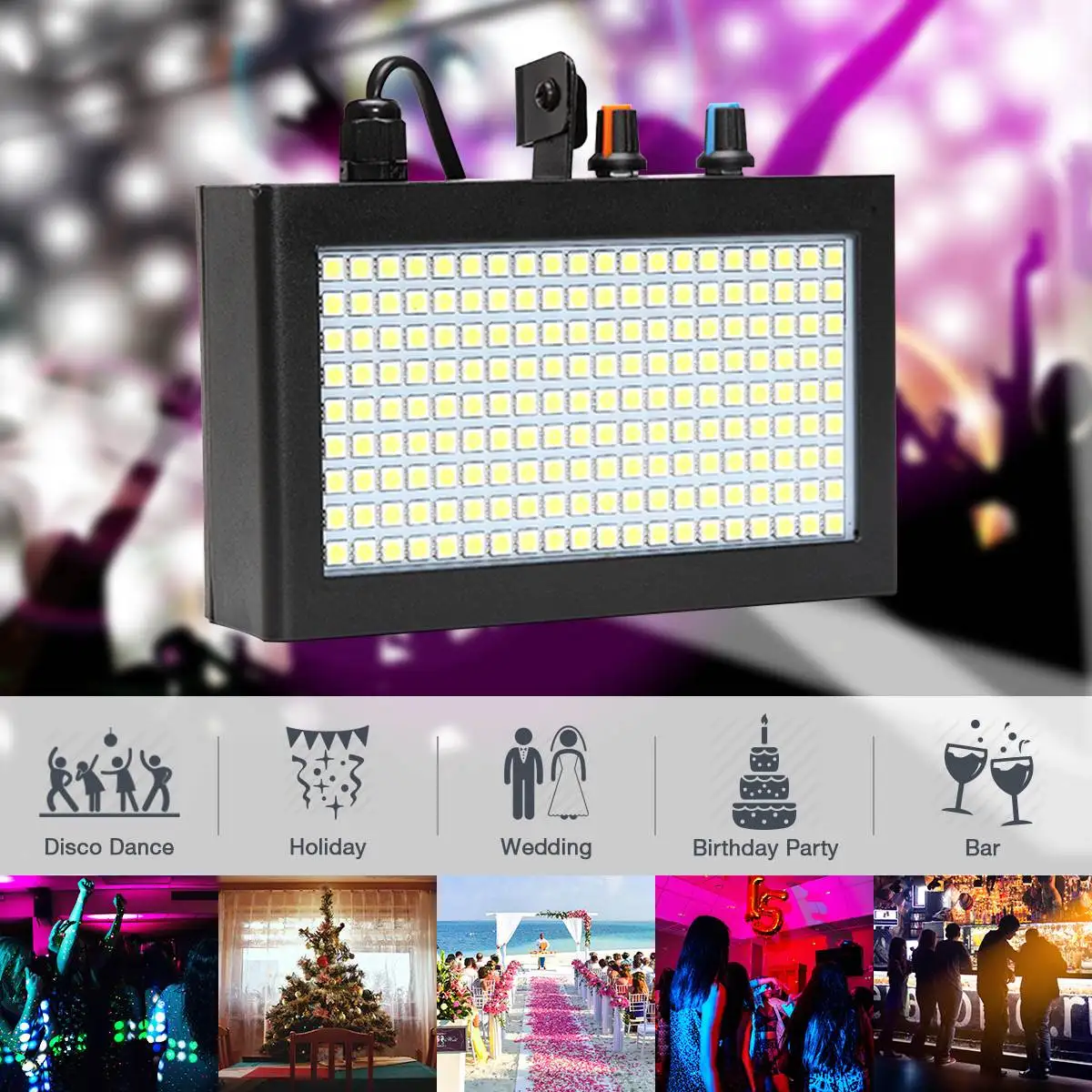 

Led Disco Light Stage Lights DJ Disco Auto Sound Activated Projector effect Lamp Light Music Christmas Party KTV Wedding