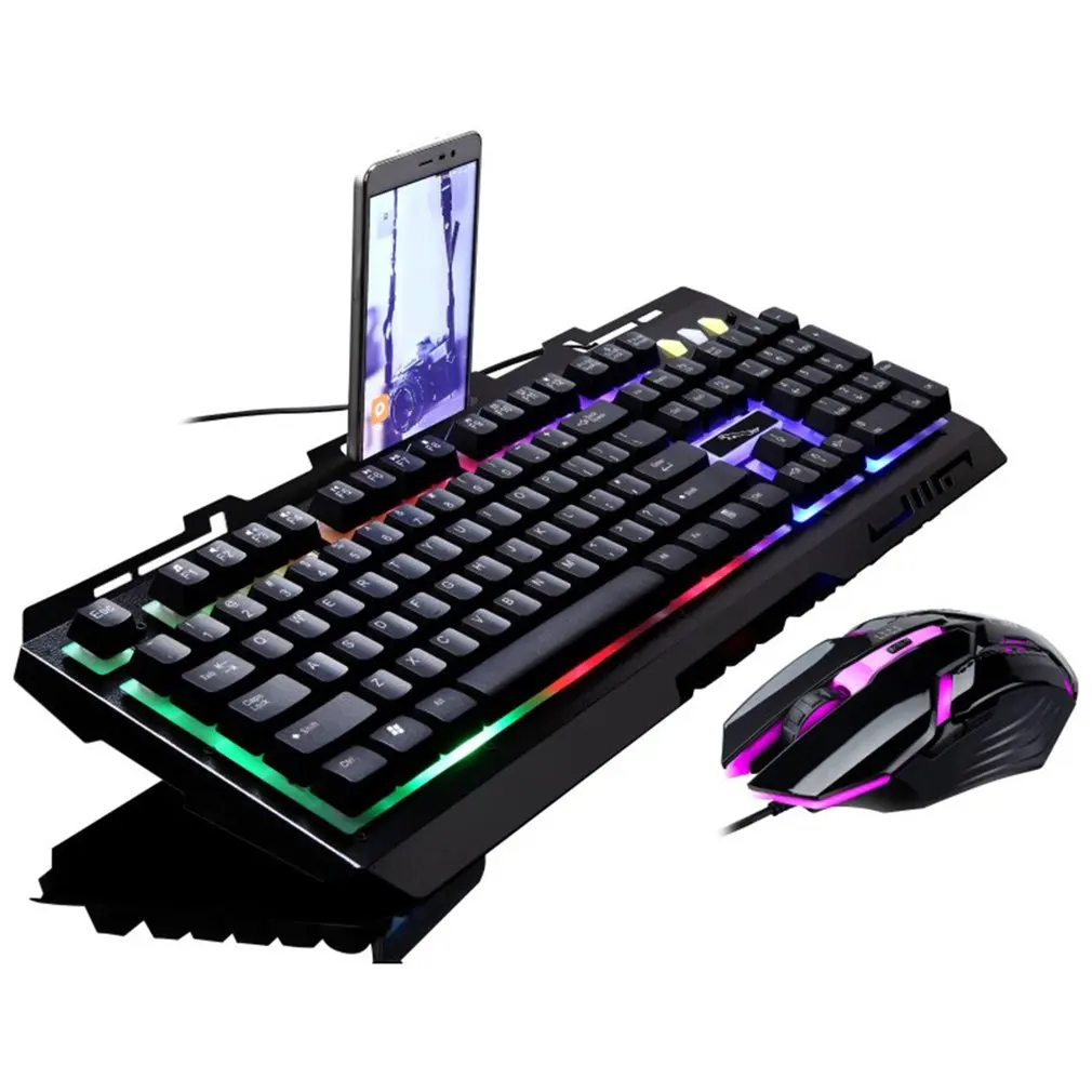 

G700 USB Wired Mechanical feeling Keyboard led Colorful Backlight Gaming Keyboard For PC Computer Gamer and mouse