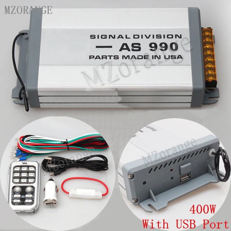 MZORANGE 400 Watt AS990 Wireless Auto Alarmsirene Polizei Sirene Horn Host Aluminiumlegierung Horn Megaphon Lautsprecher Für Auto Motorrad