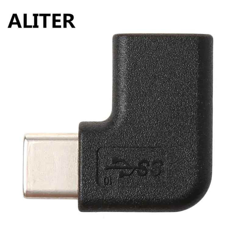 ALITER 90 градусов под прямым углом USB 3,1 type C папа-мама USB-C адаптер конвертер