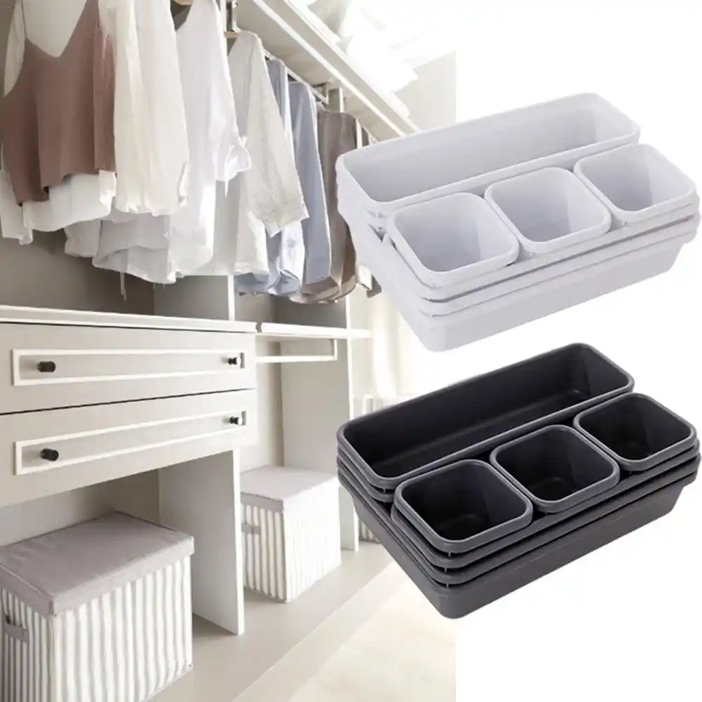 8pcs Diy Custom Drawer Storage Box Tray Shallow 8pcs Diy Custom Drawer Storage Box Tray