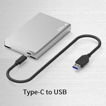 Blueendless все металлические 2,5 дюймов type-C к USB3.1 1 ТБ 2 ТБ внешний жесткий диск Тип C HD высокоскоростной жесткий диск Супер USB HDD - Цвет: Type-C to USB