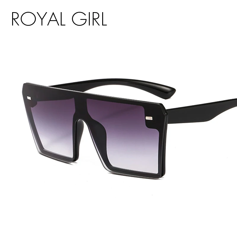 

Royal Girl Oversized Yellow Square Sunglasses Women Luxury Brand Designer Rivet Sun Glasses Female Vintage Shades Eyewear ss559