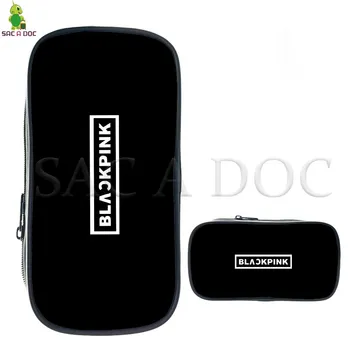 

Kpop Blackpink Cosmetic Bag Large Pencil Box Jisoo/Jennie/Lisa/Rose Fans Makeup Bags Kids Stationery School Supplies Purses