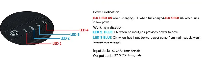 Ричroc маршрутизатор продуктов ups резервная батарея блок питания 12 V 1A мини блок бесперебойного питания системы