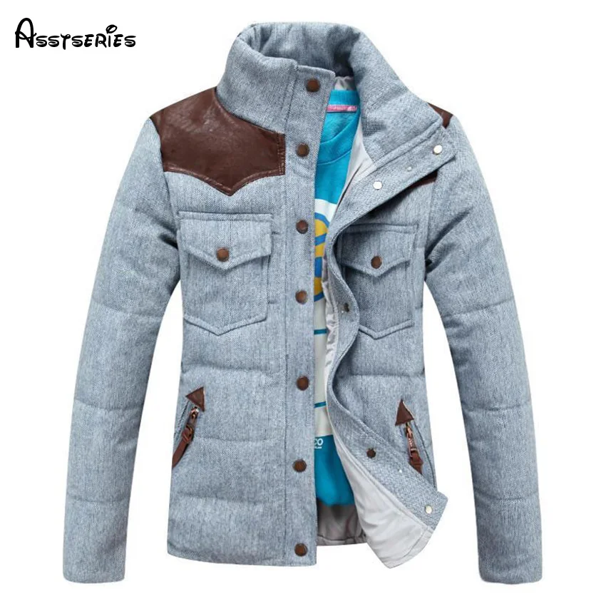 2016 new fashion man's winter jacket male warm casual parka men padded winter jacket handsome winter coat men Size S-3XL  