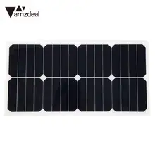 Amzdeal 18 в 25 Вт Гибкая солнечная панель питания лодка автомобиль авто солнечная батарея панель для удобства активного отдыха