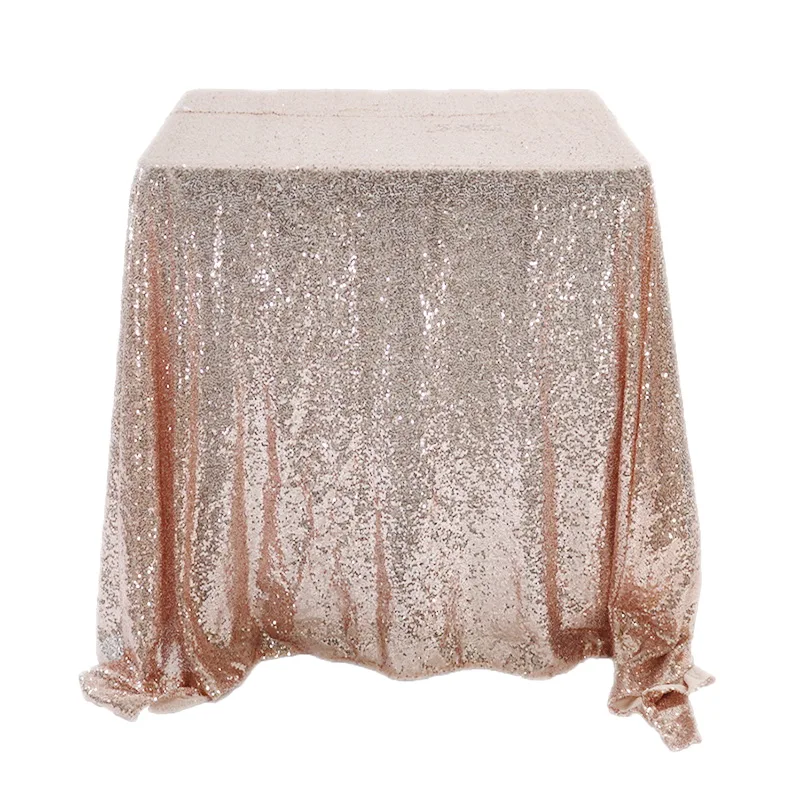 

High Quality Shiny Rose Gold Sequin tableCoth For Wedding Events Party Table Decoration Sequin TableCovers
