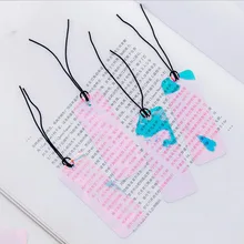 100 шт./лот новинка ПВХ Прозрачные лазерные Закладка для книги Подарочная книга mark канцелярские бумажные школьные принадлежности G103