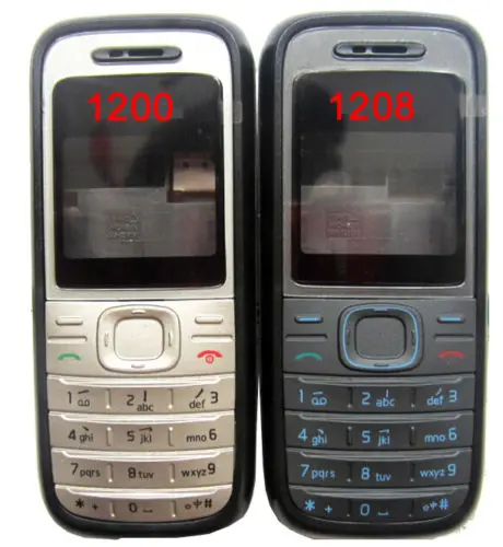 10 шт. Белый Черный Корпус Крышка батарейного отсека клавиатура для Nokia 1200 1208 и