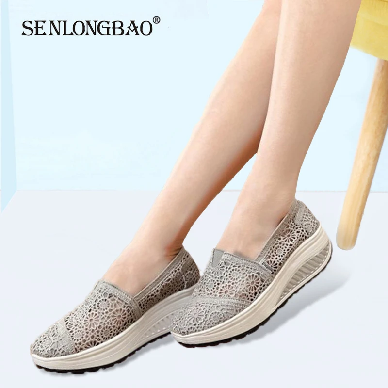 

Brand New Lace Casual Platform Shoes Woman Summer Non-slip Comfortable Flats Soft and breathable ballet shoes Fashion Loafers