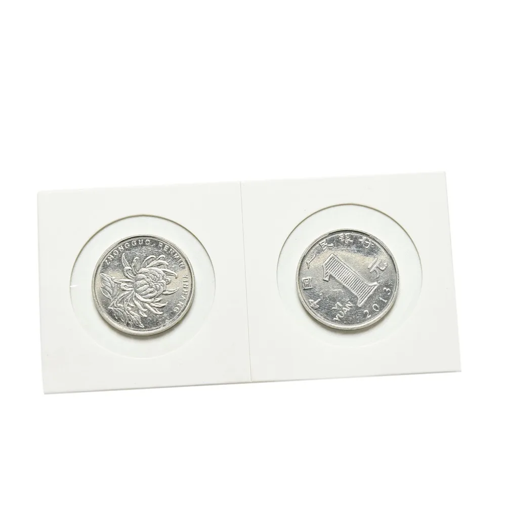 50Pcs 2X2" Flip 35mm Square Cardboard Coin Holders Coin Supplies Coin Album Collection