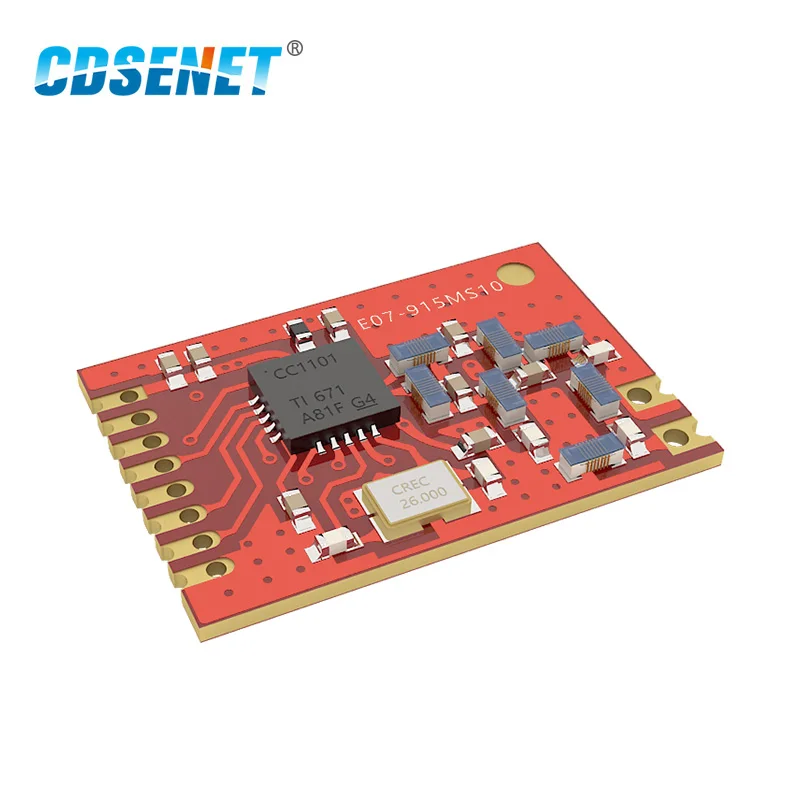 Беспроводной радиочастотный модуль CDSENET iot SMD 915 МГц, 1 шт., CC1101, 915 МГц, с большим радиусом действия, SPI, чип CC1101 Беспроводной радиочастотный модуль CDSENET iot SMD 915 МГц, 1 шт., CC1101, 915 МГц, с большим радиусом действия, SPI, чип CC1101