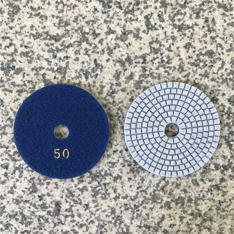 2 Pcs Granite Polishing Pads 4 inch Polished Marble Tiles Wet Polishing