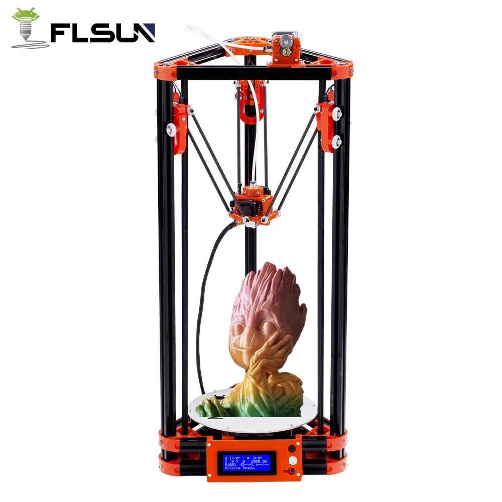 FLSUN Delta 3D Printer DIY KIT Pulley Kossel Auto-leveling Heat bed Filament Printing Size 180*180*315mm Novice Player FLSUN Delta 3D Printer DIY KIT Pulley Kossel Auto-leveling Heat bed Filament Printing Size 180*180*315mm Novice Player