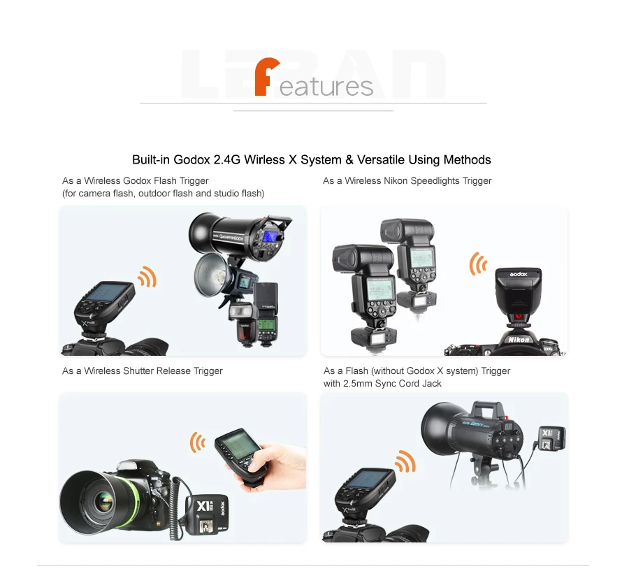 GODOX XPro-N i-ttl 2,4G Беспроводная Высокоскоростная синхронизация X СИСТЕМА триггер+ Godox 2x X1R-N приемник для камер Nikon