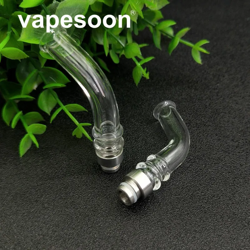 VapeSoon длинный 810/510 капельный наконечник стеклянная труба мундштук стеклянный капельный наконечник прозрачный изгиб капельные наконечники