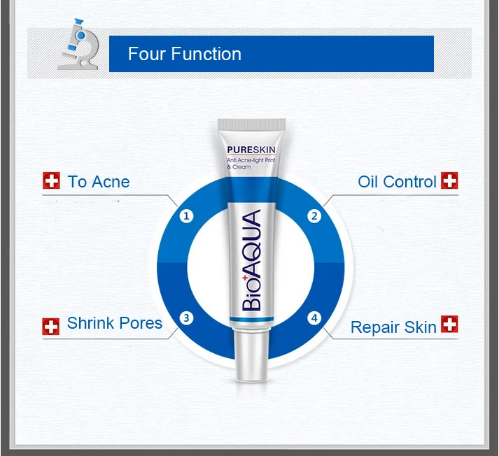 Bioaqua анти-акне крем/масло Управление/уменьшить поры/акне рубцов удалить/Уход за кожей лица дневной крем