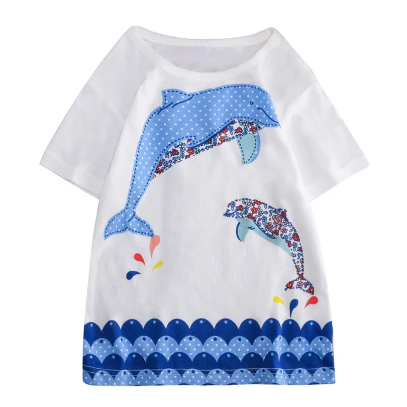 2019 new Toddler Kids Baby Boys Girls Clothes Short Sleeve Cartoon Tops T-Shirt Blouse fashion cute design #4m26 (12)