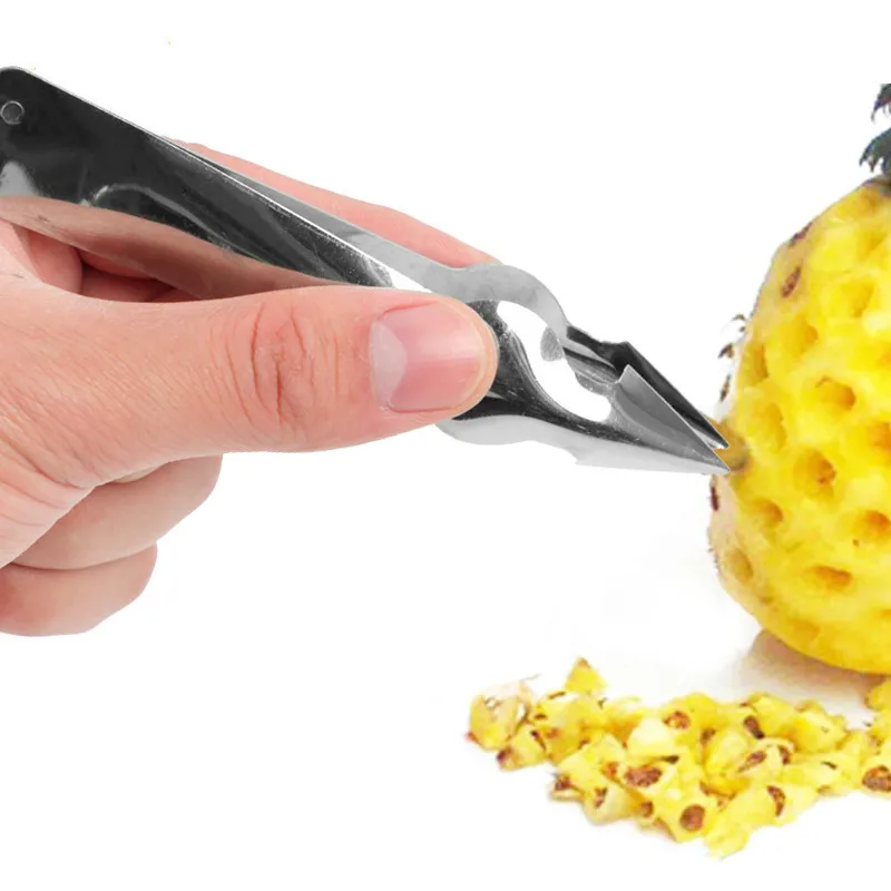 

1pc Stainless Steel Pineapple Seed Remover Clip Slicer Cutter Pineapple Eye Peeler Fruit Tool Kitchen Gadgets Accessories