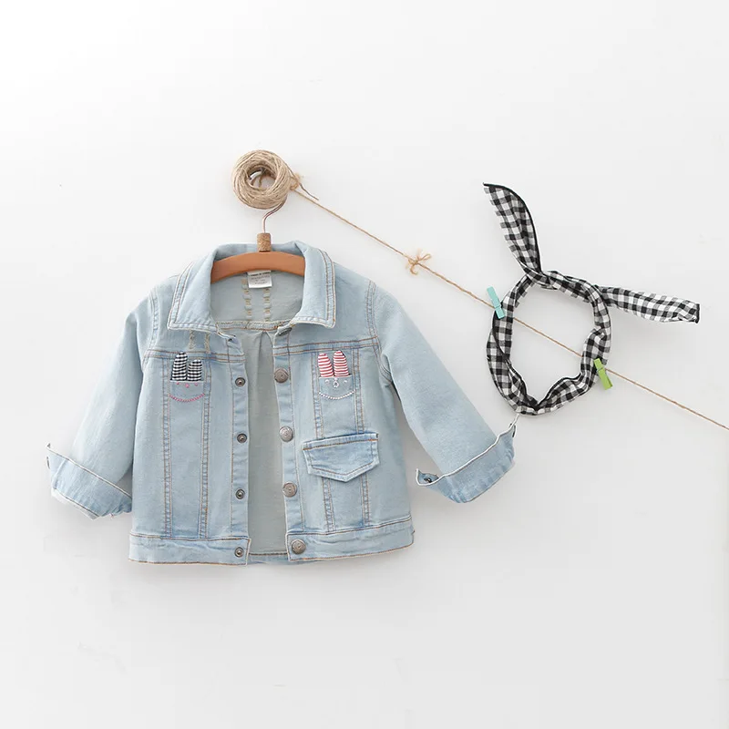 baby girls denim jackets coats spring autumn kids jeans coat children