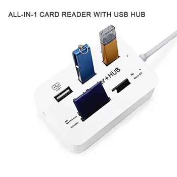 

Wholesale All In One USB 2.0 Hub 3 Ports With USB Card Reader Hub 2.0 480Mbps Combo For MS/M2/SD/MMC/TF For PC Laptop H-best