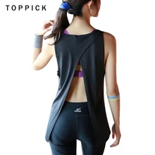 С низким вырезом на спине Для женщин, для йоги, под заказ, женские спортивные брюки для занятий йогой топы с бретельками и Быстросохнущий для йоги рубашки свободного покроя фитнес-Спорт жилет без рукавов для бега