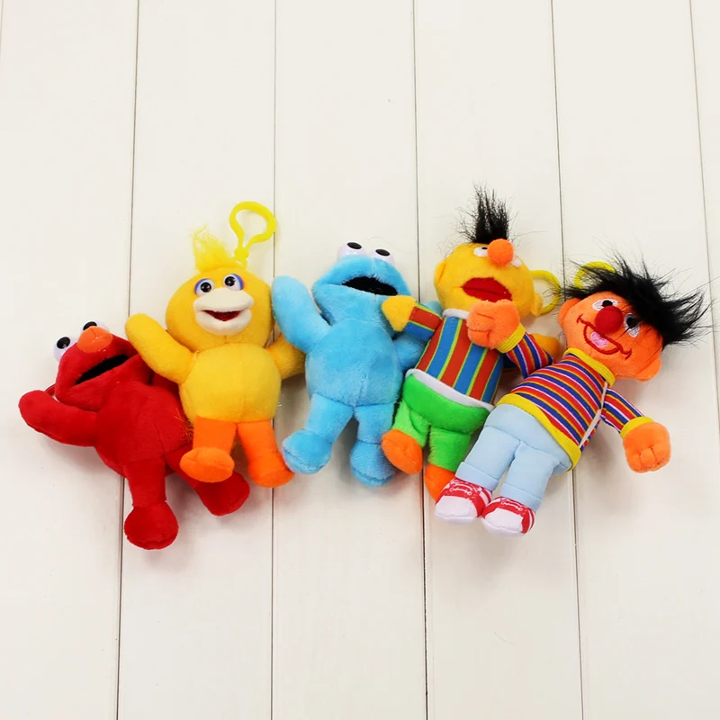 Niet meer geldig passie Azië Sesamstraat Knuffel Elmo Cookie Guy Grote Vogel Bert Ernie Soft Gevulde  Poppen Hangers Met Haken|null| - AliExpress