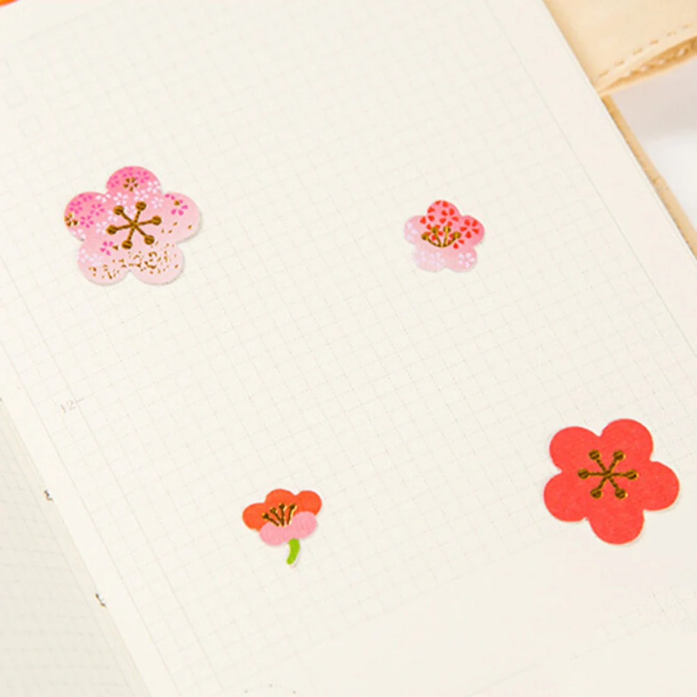 40pcs set plum flower cherry blossoms paper stickers diy flower stationery paper