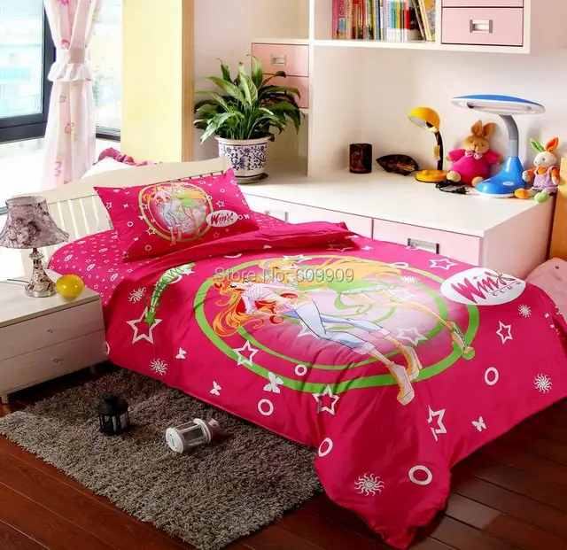 winx club bedding red twin or single bed sheets for baby girls duvet girls sheets