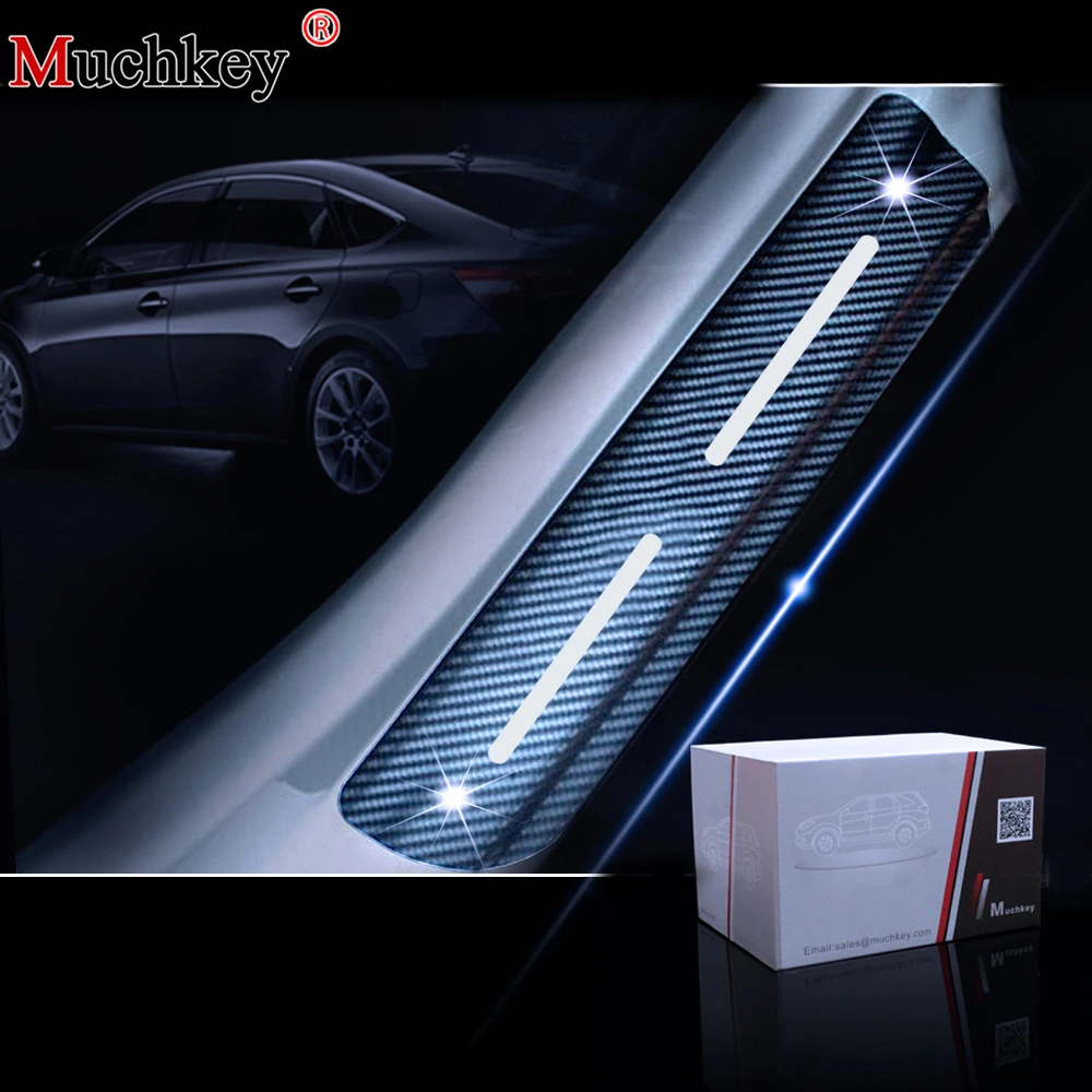 

For VW Polo Beetle Passat B7 B5 B6 Jetta Golf 4 5 7 6 Touran Tiguan Carbon Fiber Stickers Car Door Sill Scuff Plate Car Sticker